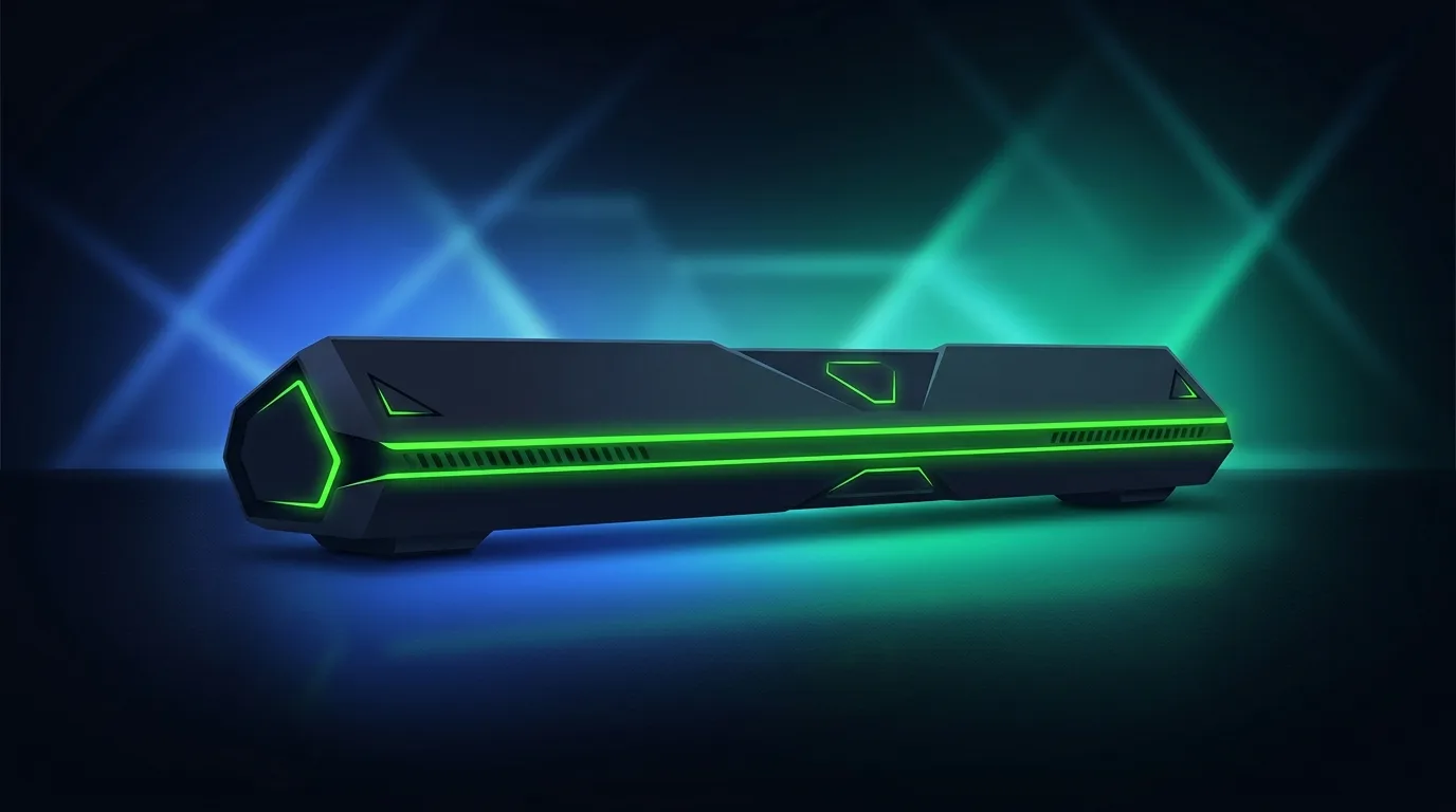 Barre de son gaming aux accents verts Razer