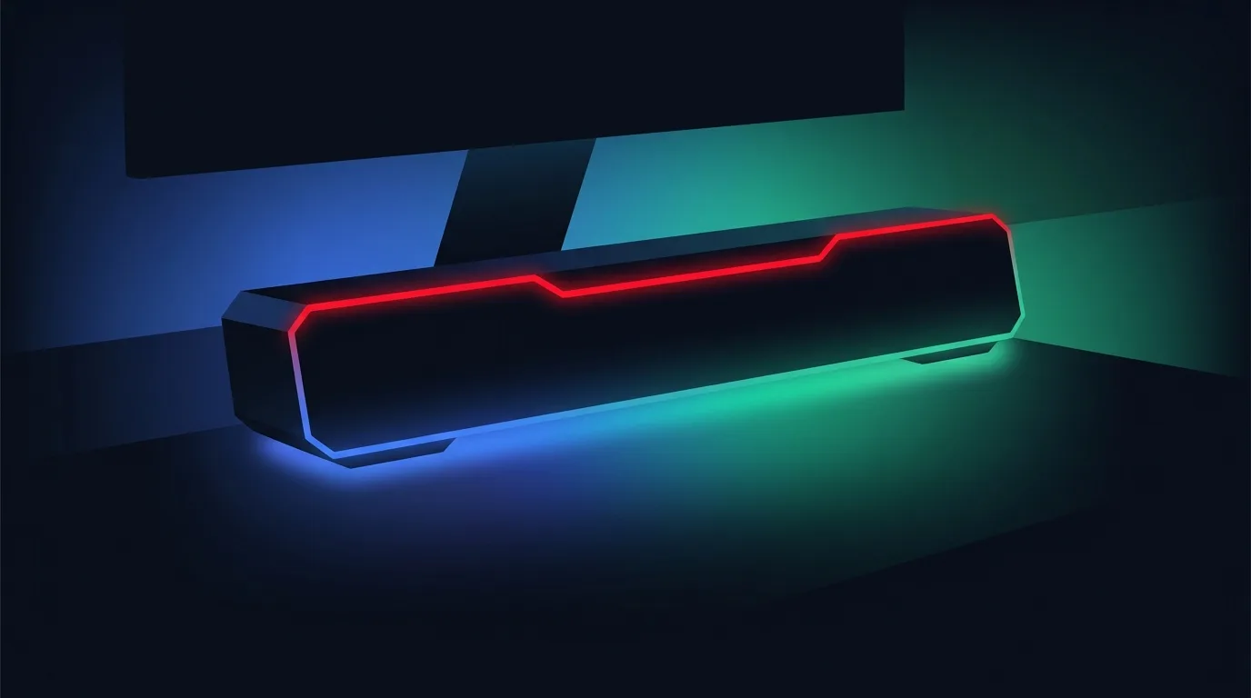 Barre de son gaming RGB Trust aux accents rouges