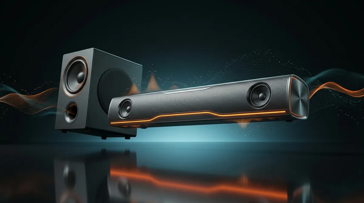 Barre de son Creative Stage 360 avec caisson et Dolby Atmos